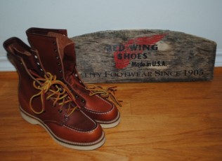 with Vintage Red Wing Sign